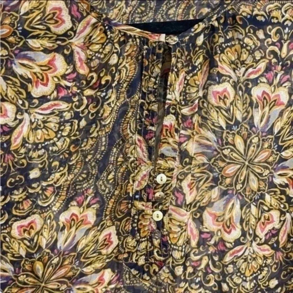 Jade by Johnny Was silk chiffon Midi Jolene dress Small - Picture 8 of 10